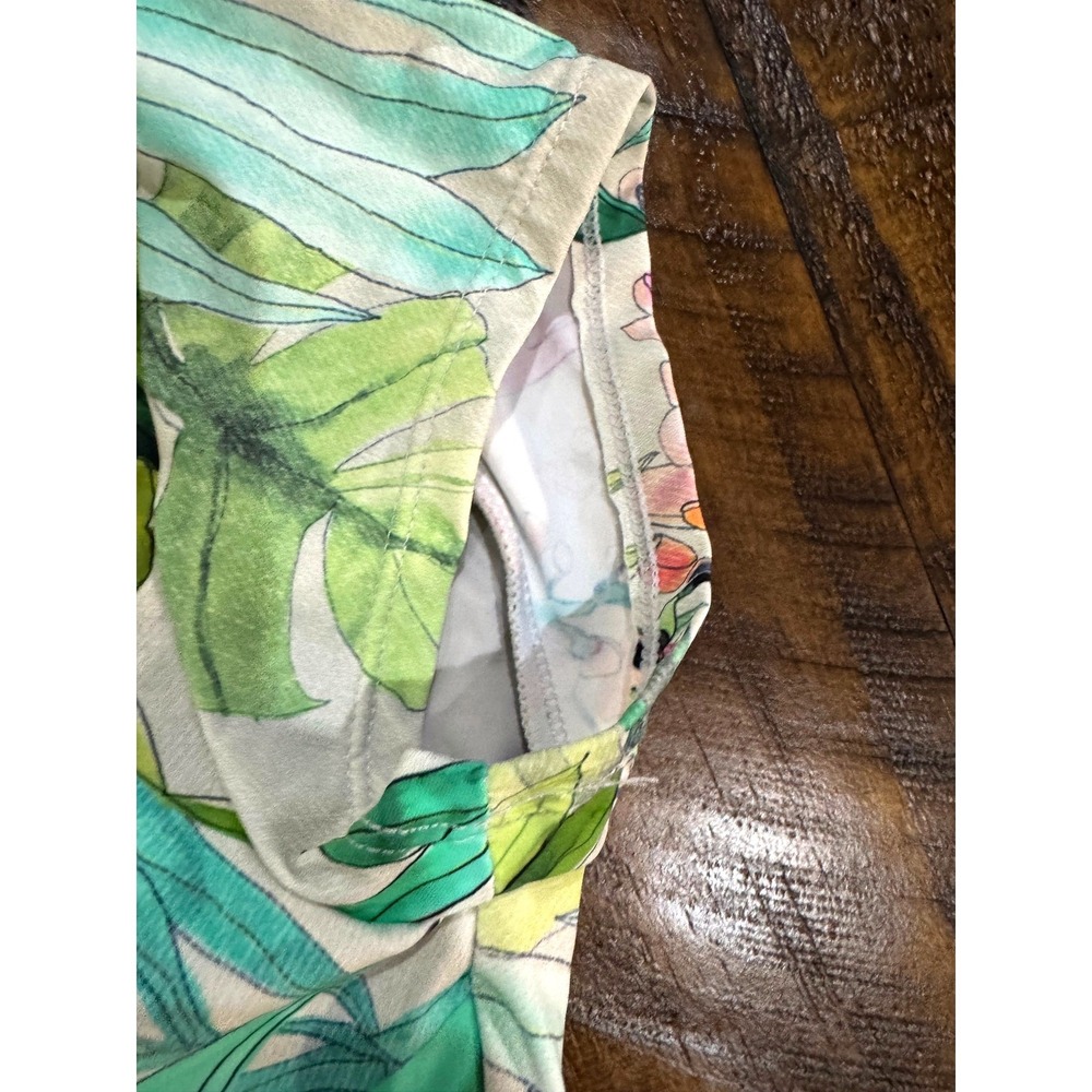 TiNiBiKiNi NWT Tropical Floral O-Ring Cap Sleeve Festival Bikini Thong Size M - Picture 4 of 8